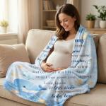 Cozy Mum-to-Be Blanket Gift in Blue