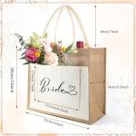 Bride Jute Tote Bag for Weddings and Events