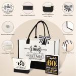Vintage 1966 Tote & Makeup Bag Set for 60th Birthday