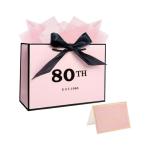 Pink 80th Birthday Gift Bag for Women