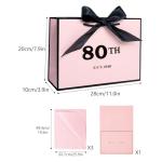 Pink 80th Birthday Gift Bag for Women