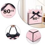 Pink 80th Birthday Gift Bag for Women