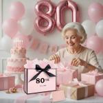 Pink 80th Birthday Gift Bag for Women