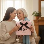 Pink 80th Birthday Gift Bag for Women