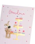 Boofle Birthday Card for Grandma with Cake Stand