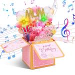 3D Musical Birthday Card with LED Candle Lights