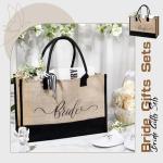 Bride Tote Bag and Slippers Set for Parties