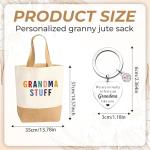 Cute Canvas Tote Bag & Keyring Set for Grandma