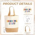 Cute Canvas Tote Bag & Keyring Set for Grandma