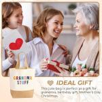 Cute Canvas Tote Bag & Keyring Set for Grandma