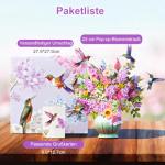 Musical 3D Happy Birthday Card with Flowers