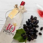 Witty 40th Birthday Wine Drawstring Gift Bag