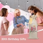 Witty 40th Birthday Wine Drawstring Gift Bag