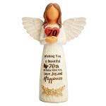 Elegant 70th Birthday Angel Figurine Gift for Her
