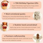 Elegant 70th Birthday Angel Figurine Gift for Her