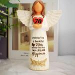Elegant 70th Birthday Angel Figurine Gift for Her
