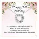 70th Birthday Necklace Gift for Women and Grandma