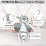70th Birthday Necklace Gift for Women and Grandma
