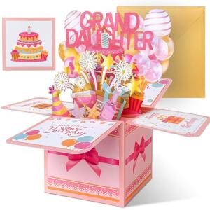 Cute 3D Birthday Card for Granddaughter
