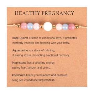 Pregnancy Crystal Bracelet with Greeting Card Gift