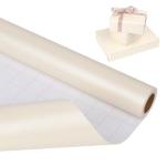 Off White Matte Wrapping Paper Roll - 10m
