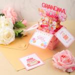 Colorful Popup Birthday Card for Grandma