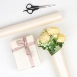 Off White Matte Wrapping Paper Roll - 10m