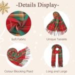 Miss Lulu Tartan Winter Wrap Scarf for Women