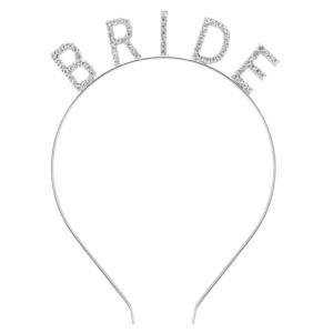 Sparkling White Bridal Crown Headband for Weddings