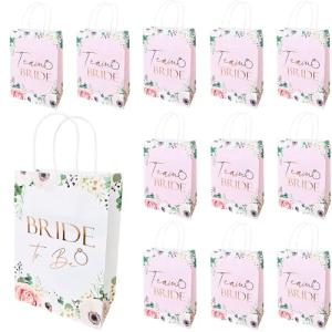 17pc Floral Team Bride Gift Bags Set