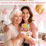 70th Birthday Pink Pop Up Card for Women