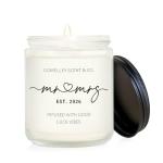 Mr. and Mrs. Handmade Lavender Wedding Candle Gift