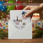 30th Birthday Card - Rose Gold Prosecco Design