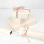 Off White Matte Wrapping Paper Roll - 10m