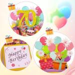 70th Birthday Pink Pop Up Card for Women