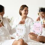 17pc Floral Team Bride Gift Bags Set