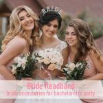Sparkling White Bridal Crown Headband for Weddings