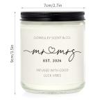 Mr. and Mrs. Handmade Lavender Wedding Candle Gift