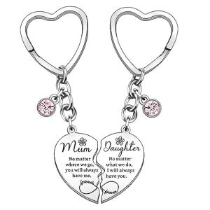 Heart Matching Keyring Set for Mom & Daughter