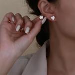 Sterling Silver Birthstone Stud Earrings for Women