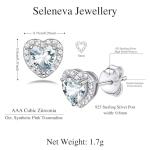 Sterling Silver Birthstone Stud Earrings for Women