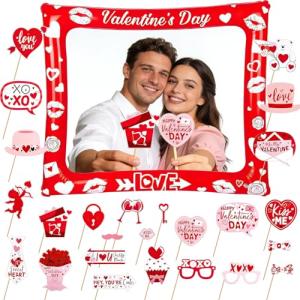 Inflatable Selfie Frame with 25 Photo Props