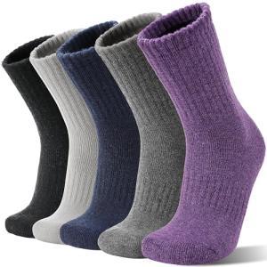 Cozy Merino Wool Thermal Socks for Women - 5 Pairs