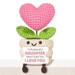 Cute Crochet Heart Flower Gift for Daughter