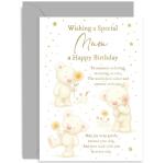 Cute Teddy Bear Birthday Card for Mom