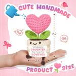 Cute Crochet Heart Flower Gift for Daughter