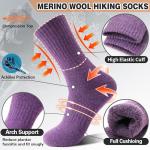Cozy Merino Wool Thermal Socks for Women - 5 Pairs
