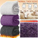 Cozy Merino Wool Thermal Socks for Women - 5 Pairs
