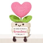 Cute Handmade Crochet Heart Flower for Grandma