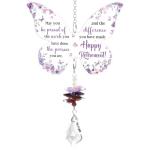 Elegant Butterfly Crystal Suncatcher for Retirement